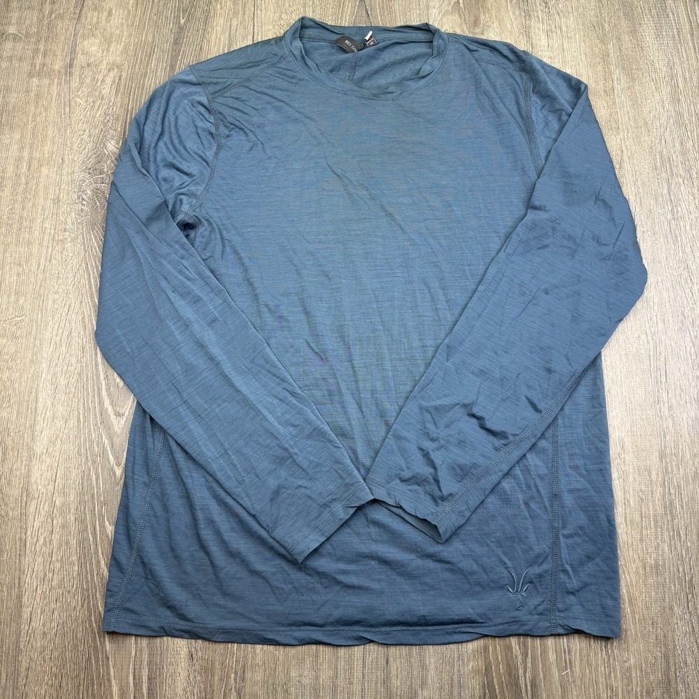 Ibex Long Sleeve Shirt Wool Blend Base Layer Athletic Performance Men's Medium